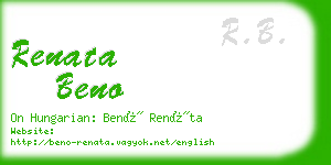 renata beno business card